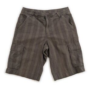 PATAGONIA Organic Cotton plaid cargo shorts size 30